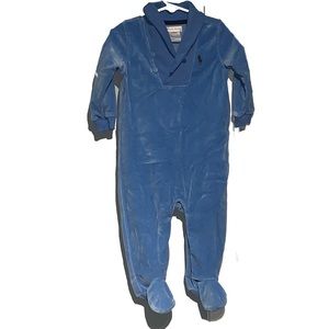 Baby Ralph Lauren Velour Onesie, 9 month
